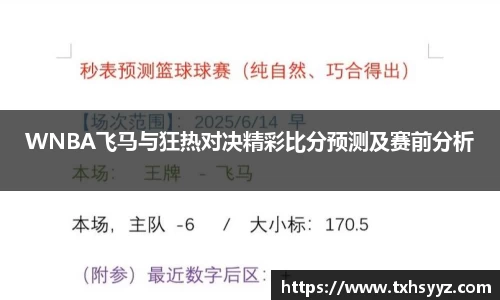 WNBA飞马与狂热对决精彩比分预测及赛前分析